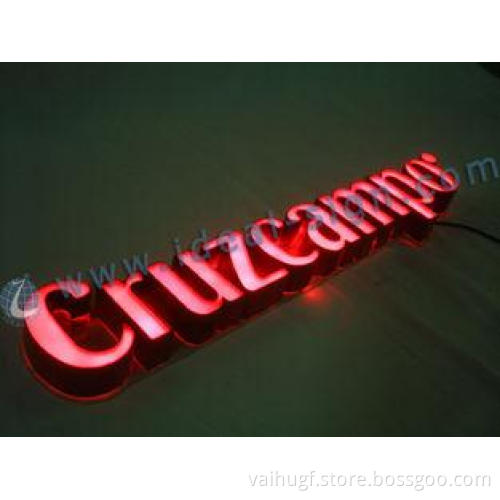 Indoor Words Letter LED Resin Sign For Club Advertising